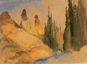 Thomas Moran Tower Creek oil painting artist